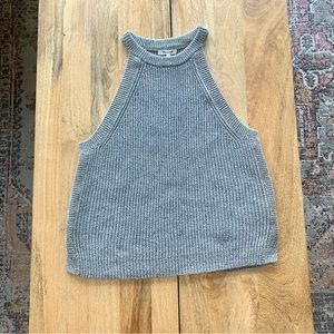 Madewell gray knit sweater tank size XL